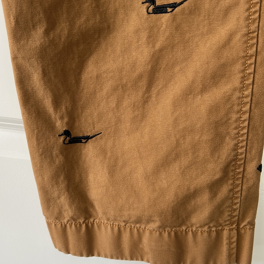 L.L. Bean Cognac Brown Chinos Pants w Ducks Embroidery Size 35 34 RARE FIND! - Picture 13 of 13